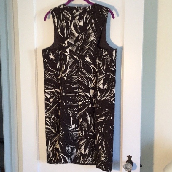 Tory Burch cotton Linen shift dress sz 14 brown - Picture 4 of 8